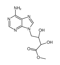 methyl (2R,3R)-4-(6-aminopurin-9-yl)-2,3-dihydroxy-butanoate structure