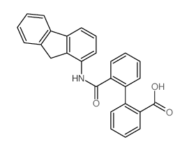 [1,1'-Biphenyl]-2-carboxylicacid, 2'-[(9H-fluoren-1-ylamino)carbonyl]-结构式