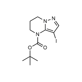 tert-Butyl3-iodo-6,7-dihydropyrazolo[1,5-a]pyrimidine-4(5H)-carboxylate structure