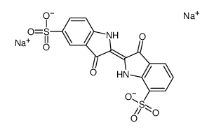 disodium 2-(1,3-dihydro-3-oxo-7-sulphonato-2H-indol-2-ylidene)-3-oxoindoline-5-sulphonate Structure
