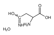 (2S)-2,4-diamino-4-oxobutanoic acid,hydrate Structure