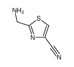 4-Thiazolecarbonitrile,2-(aminomethyl)-结构式
