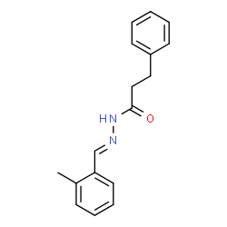 N'-(2-methylbenzylidene)-3-phenylpropanohydrazide结构式