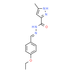 (E)-N-(4-ethoxybenzylidene)-3-methyl-1H-pyrazole-5-carbohydrazide结构式