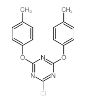 1,3,5-Triazine,2-chloro-4,6-bis(4-methylphenoxy)- Structure