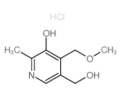 3-Pyridinemethanol,5-hydroxy-4-(methoxymethyl)-6-methyl-, hydrochloride (1:1)结构式
