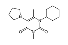 1-cyclohexyl-3,6-dimethyl-5-pyrrolidin-1-ylpyrimidine-2,4-dione Structure