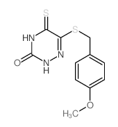 6-[(4-methoxyphenyl)methylsulfanyl]-5-sulfanylidene-2H-1,2,4-triazin-3-one结构式