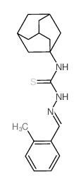 3-(1-adamantyl)-1-[(2-methylphenyl)methylideneamino]thiourea结构式