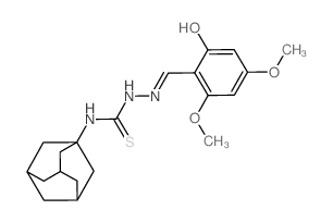 3-(1-adamantyl)-1-[(2,4-dimethoxy-6-oxo-1-cyclohexa-2,4-dienylidene)methylamino]thiourea Structure