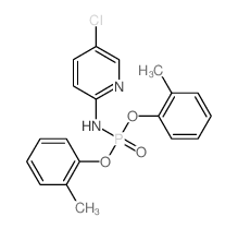 N-bis(2-methylphenoxy)phosphoryl-5-chloro-pyridin-2-amine结构式