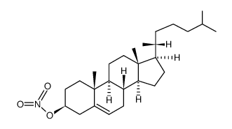 Nitric acid cholest-5-en-3β-yl ester Structure