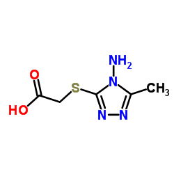 [(4-Amino-5-methyl-4H-1,2,4-triazol-3-yl)sulfanyl]acetic acid Structure