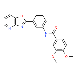 3,4-dimethoxy-N-(3-[1,3]oxazolo[4,5-b]pyridin-2-ylphenyl)benzamide picture