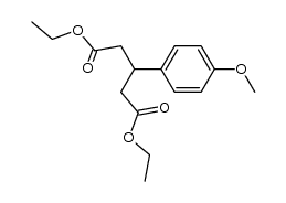 3-(4-methoxy-phenyl)-glutaric acid diethyl ester结构式