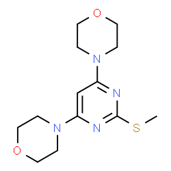 4,6-DIMORPHOLINO-2-PYRIMIDINYL METHYL SULFIDE结构式
