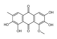1,2,6,7-Tetrahydroxy-8-methoxy-3-methyl-9,10-anthraquinone结构式