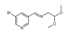 N-((5-bromopyridin-3-yl)methylene)-2,2-dimethoxyethanamine Structure