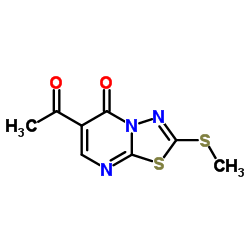 6-Acetyl-2-(methylsulfanyl)-5H-[1,3,4]thiadiazolo[3,2-a]pyrimidin-5-one Structure