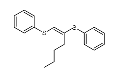 hex-1-ene-1,2-diylbis(phenylsulfane)结构式
