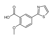 2-methoxy-5-(1,3-thiazol-2-yl)benzoic acid Structure