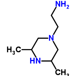 1-Piperazine ethanamine,3,5-dimethyl-(9CI) structure