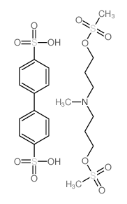 N-METHYL-N,N-BIS(3-METHYLSULFONYLOXY PROPYL)AMINE 4,4′-BIPHENYL-DISULFONATE结构式