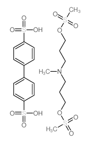 N-METHYL-N,N-BIS(3-METHYLSULFONYLOXY PROPYL)AMINE 4,4′-BIPHENYL-DISULFONATE structure