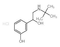 Benzyl alcohol, alpha-(((1,1-dimethylethyl)amino)methyl)-3-hydroxy-, hydrochloride结构式