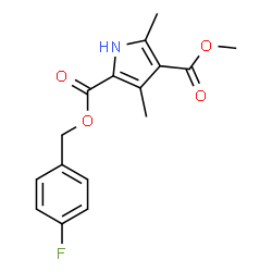 1H-Pyrrole-2,4-dicarboxylicacid,3,5-dimethyl-,2-[(4-fluorophenyl)methyl]4-methylester(9CI)结构式