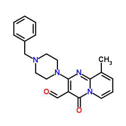 2-(4-BENZYL-PIPERAZIN-1-YL)-9-METHYL-4-OXO-4H-PYRIDO[1,2-A]PYRIMIDINE-3-CARBALDEHYDE structure