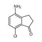 4-amino-7-chloro-indan-1-one Structure