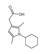 2-(1-cyclohexyl-2,5-dimethylpyrrol-3-yl)acetic acid结构式