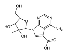 4-Amino-7-(2-C-methyl-β-D-ribofuranosyl)-7H-pyrrolo[2,3-d]pyrimid ine-5-carboxylic acid Structure