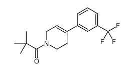 2,2-dimethyl-1-[4-[3-(trifluoromethyl)phenyl]-3,6-dihydro-2H-pyridin-1-yl]propan-1-one结构式