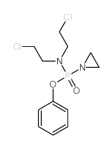 Phosphonamidic acid, P-1-aziridinyl-N,N-bis (2-chloroethyl)-, phenyl ester (8CI 9CI) Structure