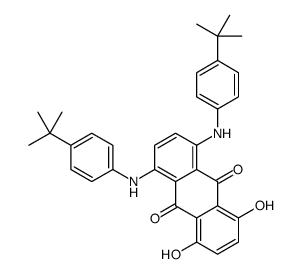 1,4-bis[[4-(1,1-dimethylethyl)phenyl]amino]-5,8-dihydroxyanthraquinone结构式