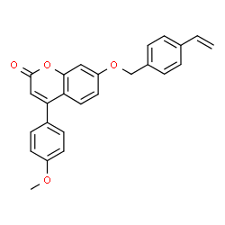 7-[(4-ethenylphenyl)methoxy]-4-(4-methoxyphenyl)chromen-2-one结构式
