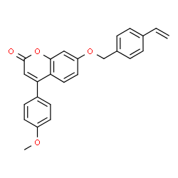 7-[(4-ethenylphenyl)methoxy]-4-(4-methoxyphenyl)chromen-2-one structure