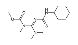(Cyclohexylthiocarbamoylimino-dimethylamino-methyl)-methyl-carbamic acid methyl ester Structure