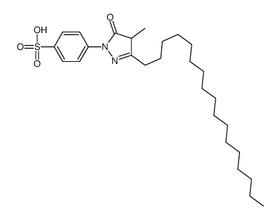 4-(3-heptadecyl-4,5-dihydro-4-methyl-5-oxo-1H-pyrazol-1-yl)benzenesulphonic acid structure