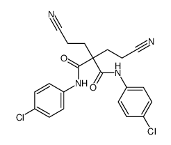 N,N'-bis(4-chlorophenyl)-2,2-bis(2-cyanoethyl)propanediamide Structure