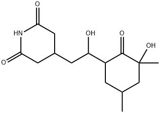 4-[2-Hydroxy-2-(3-hydroxy-3,5-dimethyl-2-oxocyclohexyl)ethyl]-2,6-piperidinedione结构式