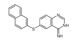 6-naphthalen-2-ylsulfanylquinazolin-4-amine结构式