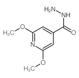 4-Pyridinecarboxylicacid, 2,6-dimethoxy-, hydrazide结构式