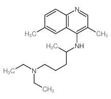 N-(3,6-dimethylquinolin-4-yl)-N,N-diethyl-pentane-1,4-diamine结构式