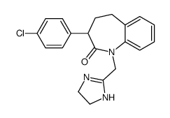 2,3,4,5-Tetrahydro-3-(p-chlorophenyl)-1-[(2-imidazolin-2-yl)methyl]-1H-1-benzazepin-2-one structure