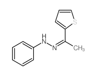 N-(1-thiophen-2-ylethylideneamino)aniline Structure