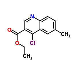 4-氯-6-甲基喹啉-3-甲酸乙酯结构式