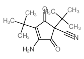 3-amino-2,5-dioxo-1,4-ditert-butyl-cyclopent-3-ene-1-carbonitrile结构式